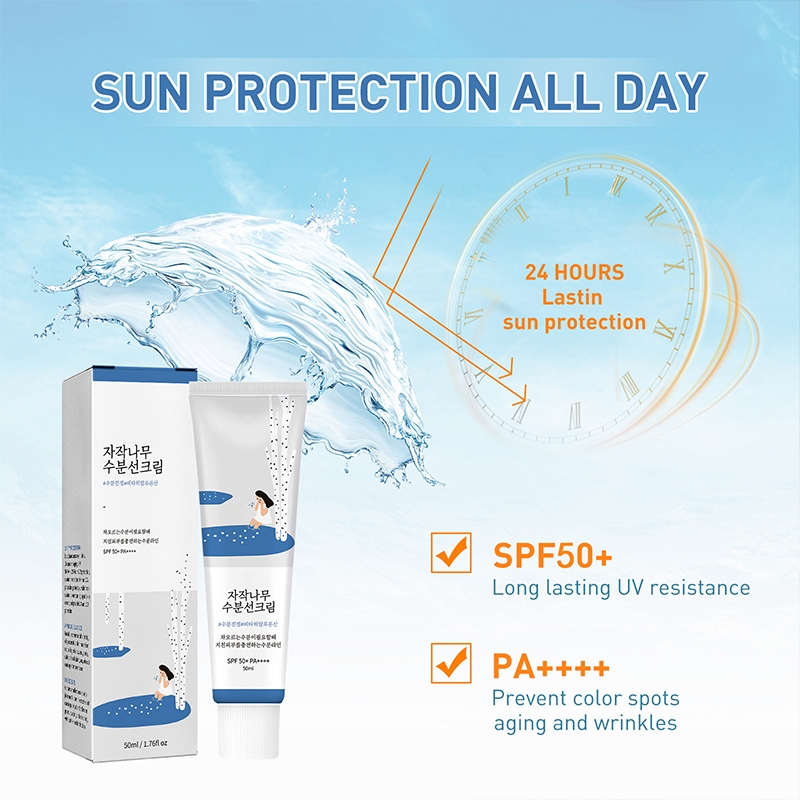 Round Lab Birch Juice Moisturizing เกาหลี ให้ความชุ่มชื้น ครีมกันแดด ครีมกันแดดทาหน้า Sun Cream 50mlFE