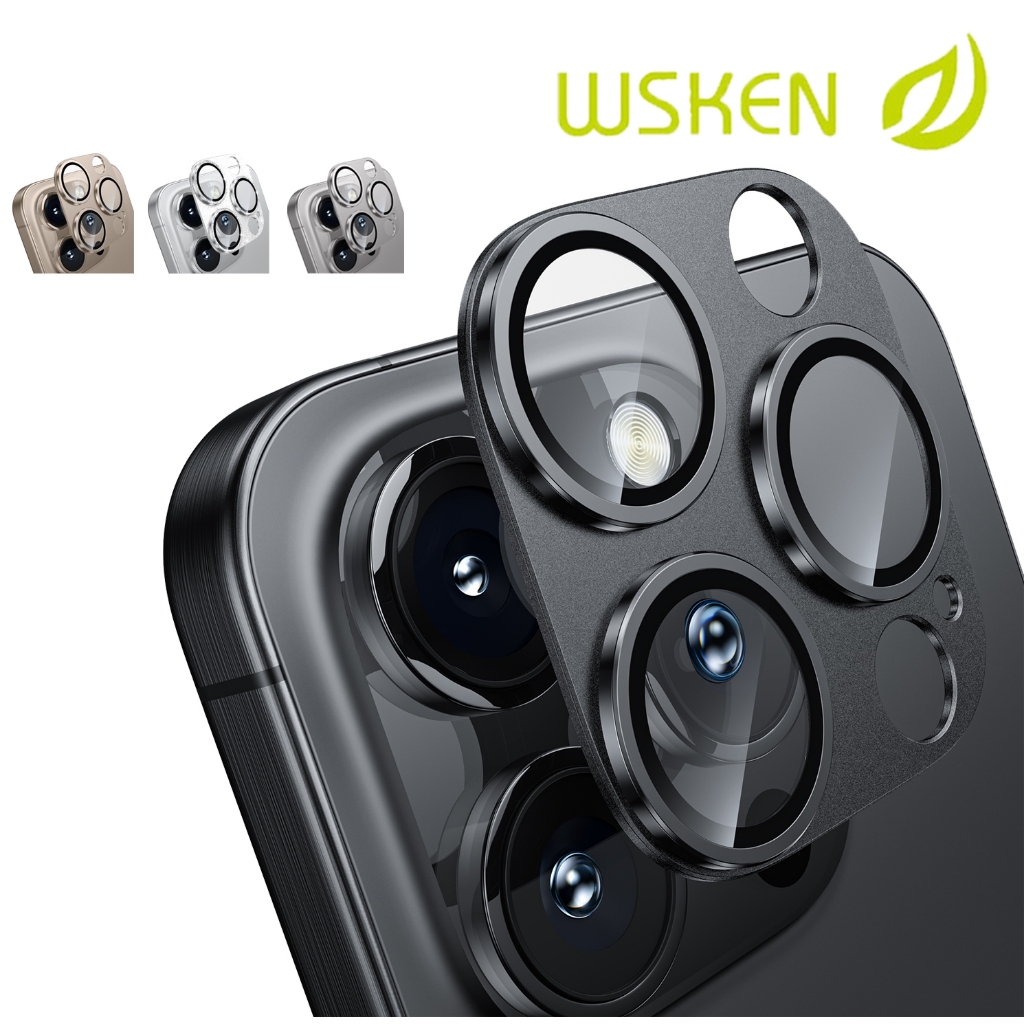 (ของแท้ส่งไว) Wsken กระจกกันรอย เลนส์กล้อง Aluminium Lens สำหรับ iPhone 16 / 15 / 14 /13 Pro Max