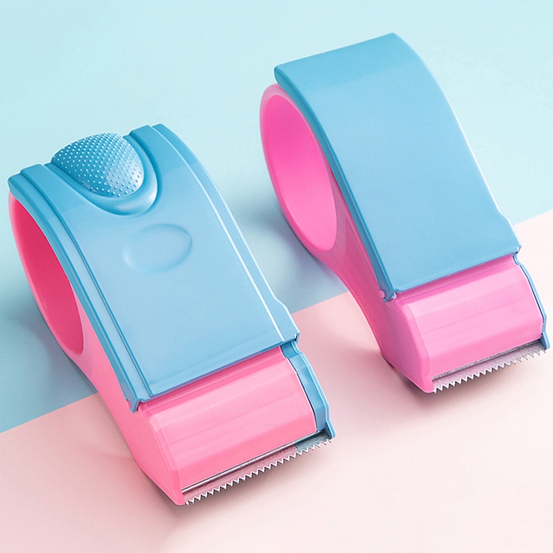เครื่องจ่ายเทปสีลูกกวาดพลาสติกลูกกลิ้งตัดเทปปิดผนึก ผู้บรรจุ บรรจุภัณฑ์พัสดุเทปปิดผนึกผู้ถือโฮมออฟฟิศคู่มือเครื่องบรรจุ