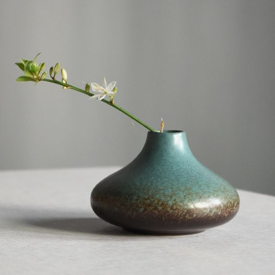 < ปลา ดวงจันทร์ > เซรามิกย้อนยุคภาชนะดอกไม้ไฮโดรโปนิบ้านดอกไม้แห้งตกแต่งทางเข้าการศึกษาสก์ท็อปสไตล์จีนดอกไม้ภาชนะ - รูปที่ 3