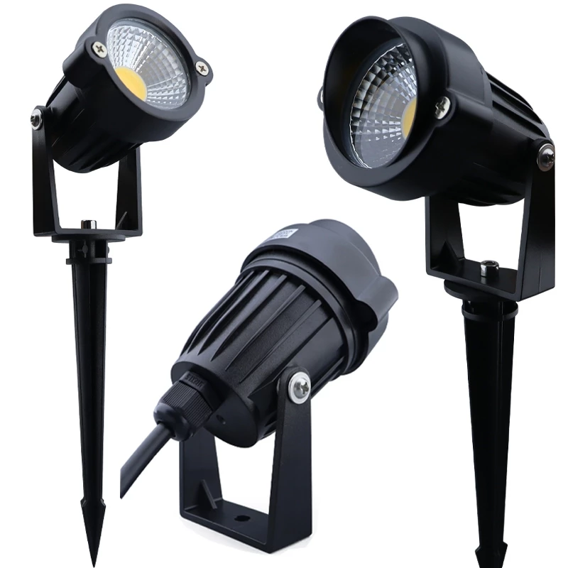 ไฟ Led สวนกลางแจ้ง Led Waterprof โคมไฟสนามหญ้า AC220V110V DC12V 3W 5W ภูมิทัศน์ Spike หลอดไฟ IP65 Led สวนเส้นทางสปอตไลท์