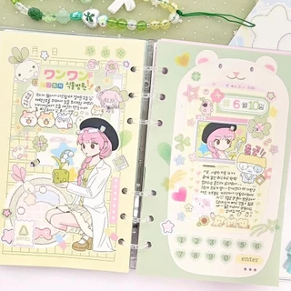 สติ๊กเกอร์สาวการ์ตูนน่ารัก สติ๊กเกอร์ตัวละครอนิเมะเกาหลี บัญชีมือเคสโทรศัพท์วางแผนสมุดภาพ ทําเอง สติ๊กเกอร์ตกแต่ง