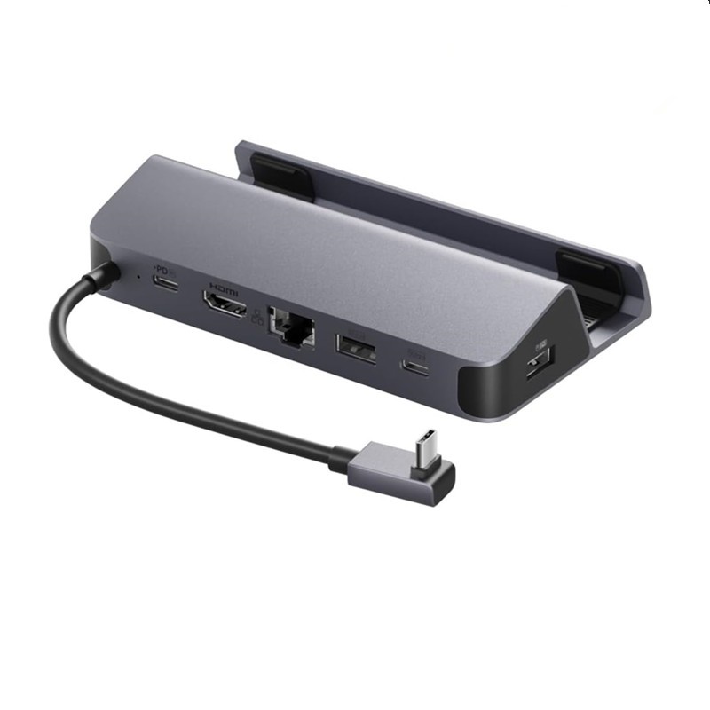 Anker A83S1 สถานีชาร์จสําหรับ Steam Deck/ROG Ally 6-in-1 แท่นชาร์จ USB C Hub พร้อม HDMI 4K @ 60Hz 1Gbps Ethernet 2 พอร์ต USB C และ 1 พอร์ต 100W Fast Charging และ Much