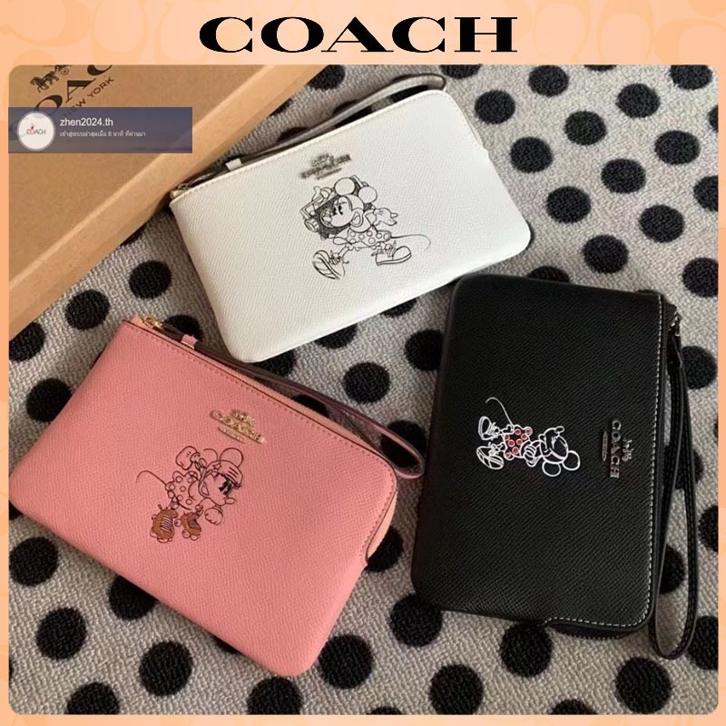 จัดส่งที่รวดเร็ว， % แท้ Coac h F30004 กระเป๋าคลัทช์ของผู้หญิง，กระเป๋าเงินเหรียญ，กระเป๋าใส่โทรศัพท์มือถือ
