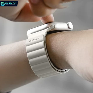 Mageasy สายนาฬิกาข้อมือ ซิลิโคน แม่เหล็ก เป็นมิตรกับผิวหนัง สําหรับ for apple watch SE2/SE3//7/8/9/10/11/ultra/ultra 2/ultra 3, 38/40/41/42/44/45/46/49 มม.