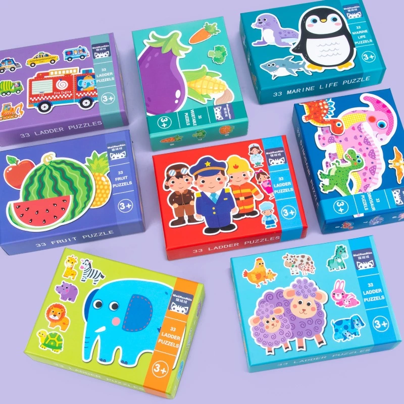 🚀ส่งเร็วจากไทย🚀จิ๊กซอว์ เด็ก 6in1 จิ๊กซอว์ไม้ ลวดลายน่ารัก จิ๊กซอว์สำหรับเด็ก ของเล่นเสริมพัฒนาการ