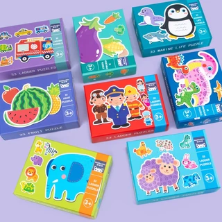 🚀ส่งเร็วจากไทย🚀จิ๊กซอว์ เด็ก 6in1 จิ๊กซอว์ไม้ ลวดลายน่ารัก จิ๊กซอว์สำหรับเด็ก ของเล่นเสริมพัฒนาการ