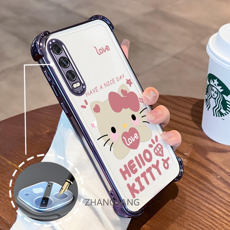 สําหรับ vivo y20 y20s y12s y20i y12a สี่มุมถุงลมนิรภัยป้องกันการล่มสลายเคสโทรศัพท์ไฟฟ้าน่ารักการ์ตูนแมว TPU soft case
