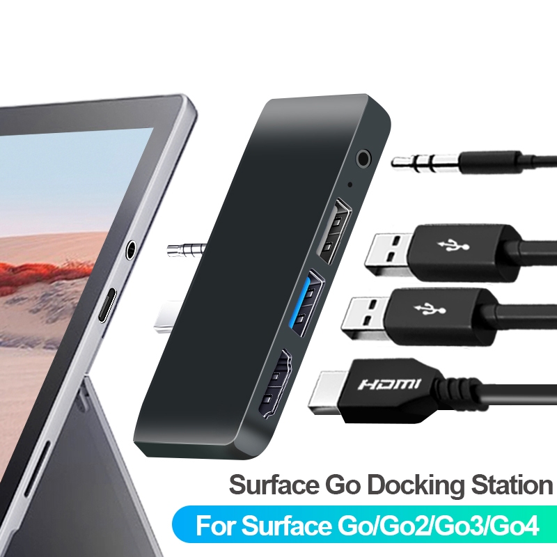 Surface Go/Go2/Go3/Go4 Docking Station 4in1 Microsoft Surface Go อุปกรณ์เสริม 4K HDMI + USB 3.0 พอร์