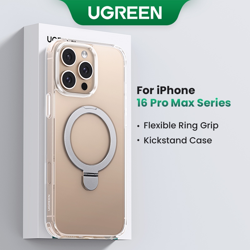 Ugreen เคสแหวนแม่เหล็กสําหรับ iPhone 16 pro Max เคสกันกระแทกสําหรับ iPhone 16 pro 16 Plus เคสขาตั้งแ