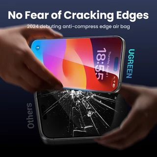 Ugreen ป้องกันหน้าจอสําหรับ iPhone 16 Series กระจกนิรภัยสําหรับ iPhone 16 Pro Max ป้องกันหน้าจอฟิล์ม