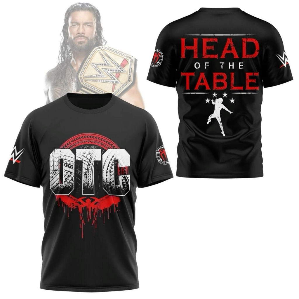 Roman Reigns OTC Mens T เสื้อมวยปล้ําโรมัน Reigns OTC Tshirt Vintage Gym Cotton Tee Tops