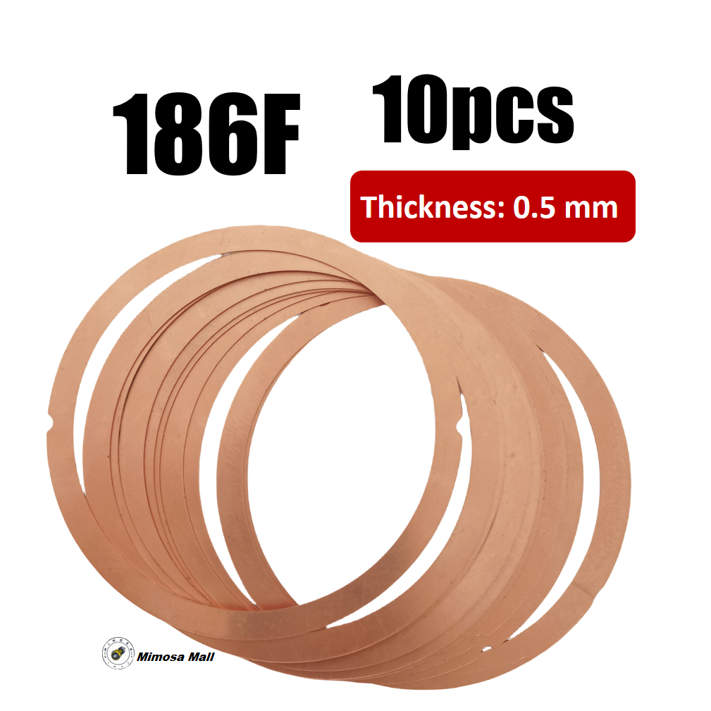 【ผู้ขายในประเทศไทย】Mimosa 10 ชิ้นปะเก็นฝาสูบ 186F 186FA เครื่องยนต์ดีเซลระบายความร้อนด้วยอากาศ 10HP 12HP - รูปที่ 6