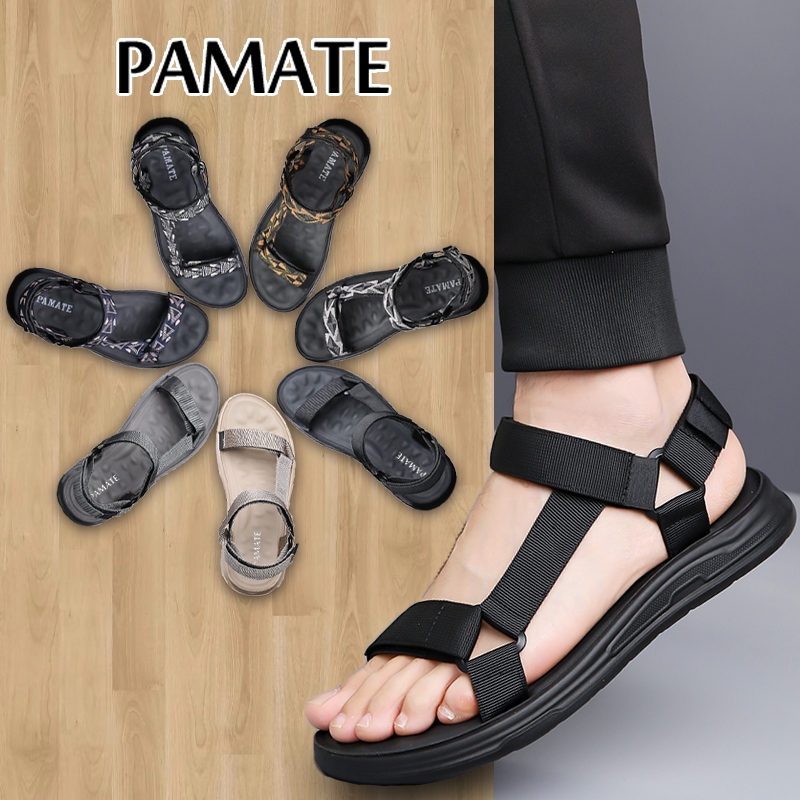 [PAMATE] รองเท้าแตะใส่ในบ้านสําหรับผู้ชาย/รองเท้าชายหาดเวอร์ชั่นเกาหลี/รองเท้าเดินลําลอง
