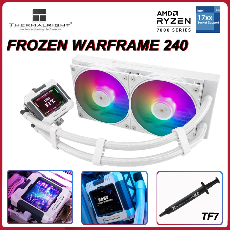 Thermalright FROZEN WARFRAME 240 CPU ระบายความร้อนด้วยน้ําหน้าจอ Lcd แบบบูรณาการหม้อน้ําของเหลวสําหรับ LGA1700 115x 1200 2011 AM4 AM5