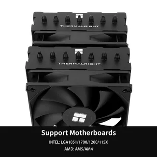 Thermalright PS120 SE สีดําหม้อน้ํา CPU Dual tower Cooler 76 มม.ท่อความร้อน CPU Air Cooler Dual PWM พัดลมคอมพิวเตอร์ Cooling ความเร็วสําหรับ AMD AM4 AM5/Intel 1700/1150/1151/170/17XX