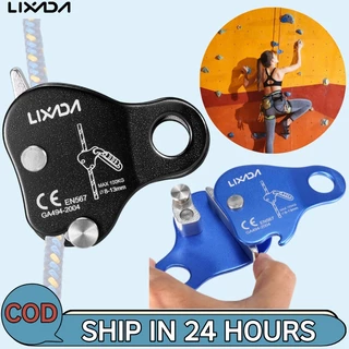 Original Lixada ปีนเขาป้องกัน Ascender 220LB ปีนเขา Belay อุปกรณ์เชือก Grip ปีนเขากลางแจ้ง Rigging 8-13 มม.เชือก