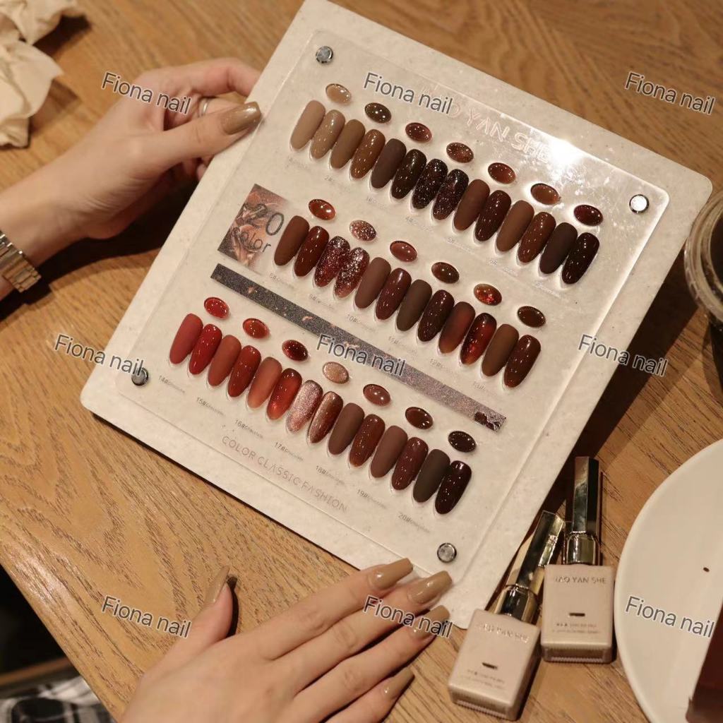 JYS 20 สี (JIAO YAN SHE) เซทสีเจล เอิทโทน คาราเมลโทน สีเจลทาเล็บ เจลทาเล็บ สีเจลลูกแก้ว สีเจล สีแฟลชสีเจล#D9