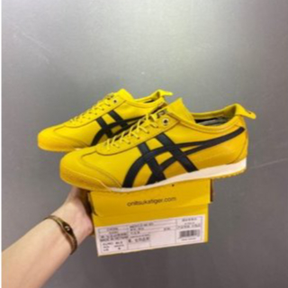 Onitsuka Tiger MEXICO 66 SD Light Luxury Edition หนังแกะรองเท้ากีฬาลําลองสําหรับบุรุษและสตรี