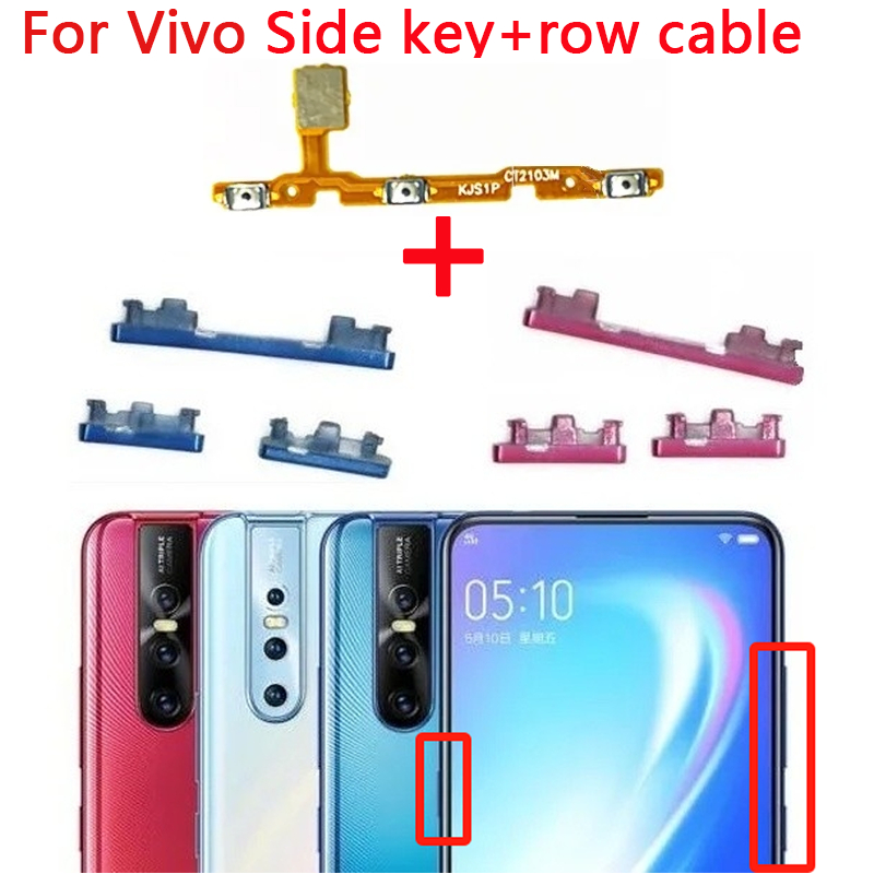 สําหรับ Vivo S1 Pro V15/15 Pro V11/V11i V17 V17 Pro V17 Neo V5/V5s/Y11 Y12 Y15 Y17 Y19 Y20-Y20i เปิด/ปิดปุ่มสวิทช์ด้านข้างปุ่มปรับระดับเสียงสายเคเบิล Flex ปุ่มด้านข้าง