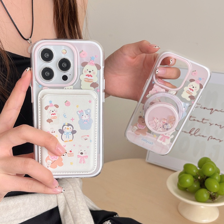 สําหรับIphone Case 17 Pro Max 16 Pro Max 15 Pro Max 14 Pro Max Super strong magnetic IMDการ์ตูนรูปแบบโทรศัพท์มือถือ