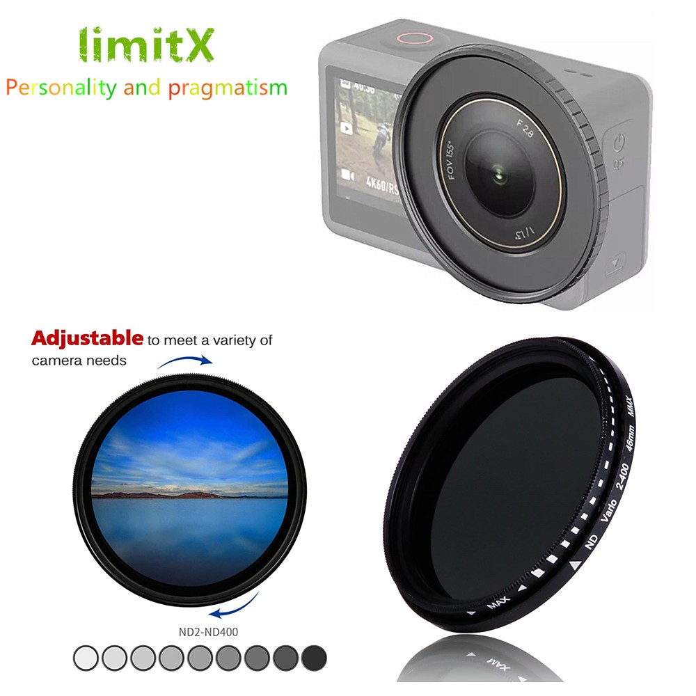 Dji Action4 อุปกรณ์เสริม Variable ND Filter ND2-400 ND1000 Neutral Density & เลนส์อะแดปเตอร์แหวนสําห