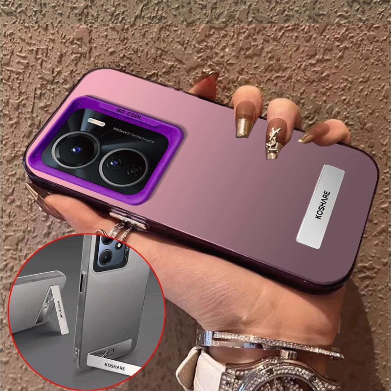 เคส Case สำหรับ VIVO Y16 5g 2022 โทรศัพท์ปลอกฮาร์ด Case TPU ป้องกันเรียบกันกระแทกปกการออกแบบใหม่ความงามกับผู้ถือหรูหรา cycbzj02