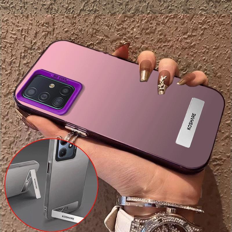 เคส Case สำหรับ Samsung A51 Samsung A71 โทรศัพท์ปลอกฮาร์ด Case TPU ป้องกันเรียบกันกระแทกปกการออกแบบใหม่ความงามกับผู้ถือหรูหรา cycbzj02