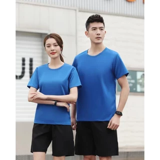 เสื้อยืดแห้งเร็ว, Unisex, ชุดกีฬา, ระบายอากาศได้, เสื้อวิ่ง, สบาย, พลัสไซส์, คอกลม