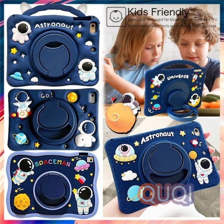 เคสแท็บเล็ต ซิลิโคนนิ่ม ลายการ์ตูนนักบินอวกาศ NASA สําหรับเด็ก iPad mini Air Pro 1 2 3 4 5 6 7 8 9 10 9.7 10.2 10.5 10.9 11