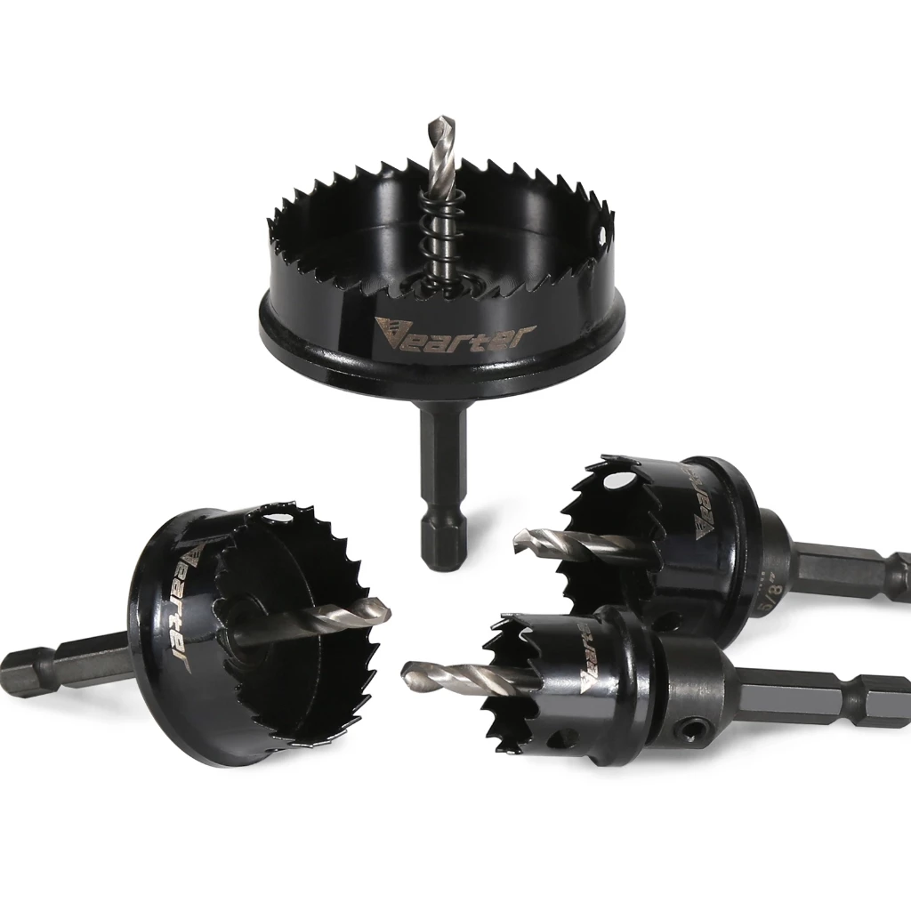 14-51 มม.ผนังบาง M42 Bi-Metal Hole Saw ชุด 6.35 มม.Hex Shank สําหรับไม้โลหะสแตนเลสพลาสติก PVC Hole เปิดเครื่องมือ