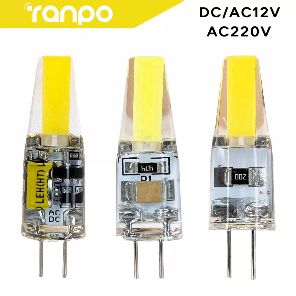 Mini G4 Led โคมไฟซิลิโคน 6W หลอดไฟหรี่แสงได้ 6 W โคมไฟ 110V Cob Light Warm White 3000K โคมระย้า Spotlight Bombillas ห้องเปลี่ยนสําหรับจี้ฮาโลเจน 360 Beam มุม