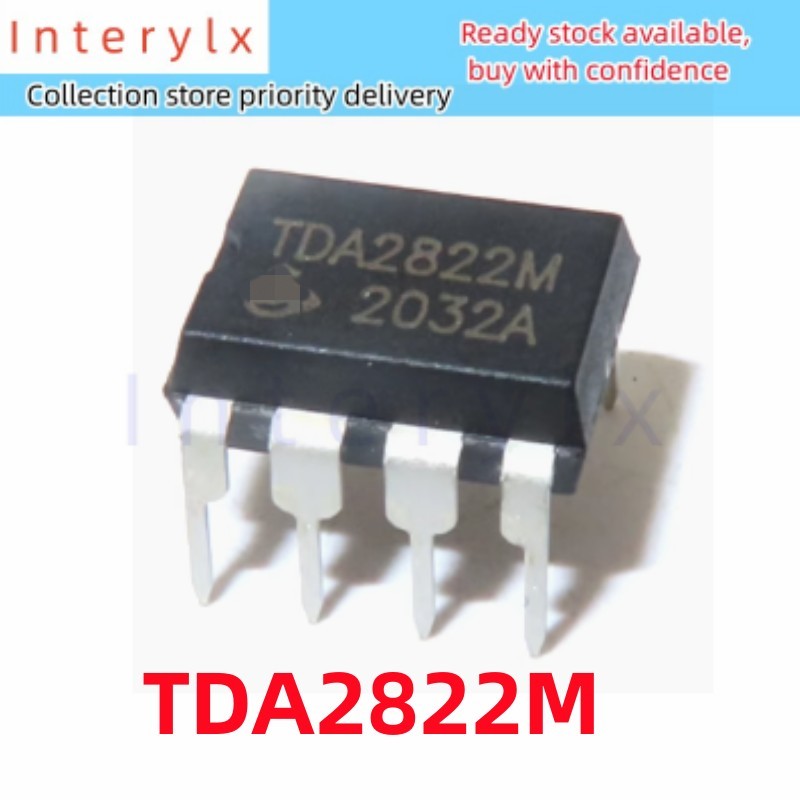 1 ชิ้น/ล็อตยี่ห้อใหม่ TDA2822 TDA2822M 3-6 V Audio Power Amplifier ชิป IC DIP-8 In-Line