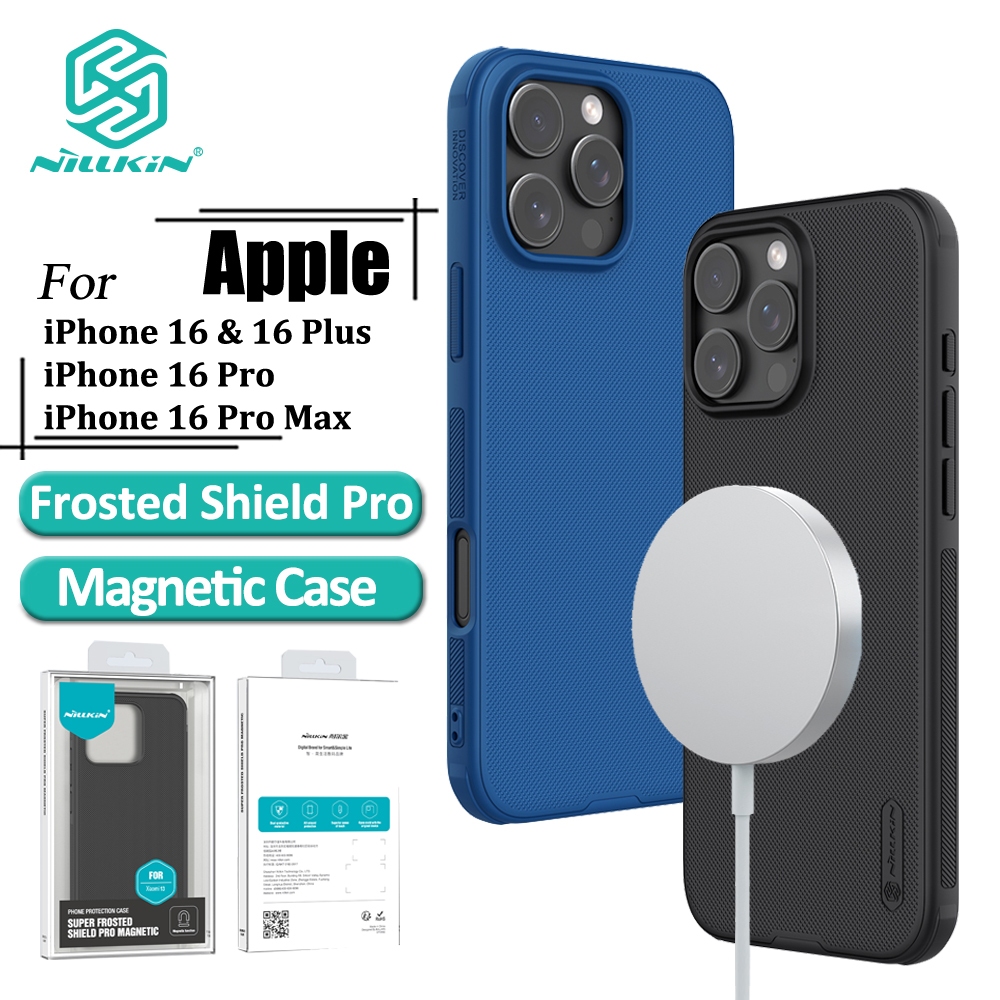 เคสแม่เหล็ก Nillkin Shield Pro สําหรับ iPhone 16 Pro Max 16 Plus 16 Pro เคสป้องกันลายนิ้วมือกันกระแทกฝาหลัง