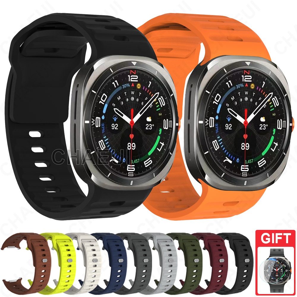 สายรัดซิลิโคนวงทนทานสร้อยข้อมืออุปกรณ์เสริมสําหรับ Galaxy Watch Ultra 2025 47mm