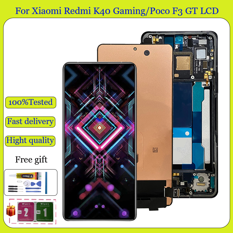 Original AMOLED สําหรับ Redmi K40 Gaming/xiaomi poco F3 GT จอแสดงผล LCD หน้าจอสัมผัสเปลี่ยน