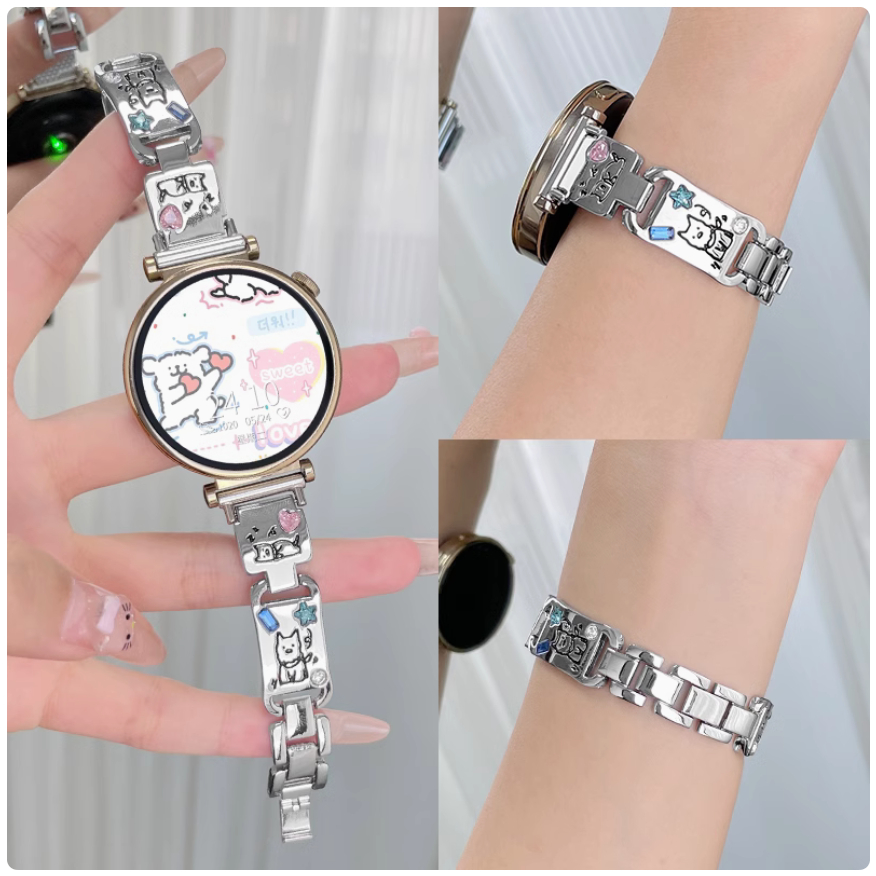 Inlaid Gemstone Watch Strap For Samsung Galaxy Watch 7 Strap Galaxy Watch FE Strap, Galaxy Watch 6 / Galaxy Watch 5, 5 pro, Galaxy Watch 4,3, Huami Amazfit Bip 5 / Amazfit Bip 3 pro Strap Amazfit bip u pro, GTS, GTS2 GTS3 Amazfit GTS 4 mini Strap