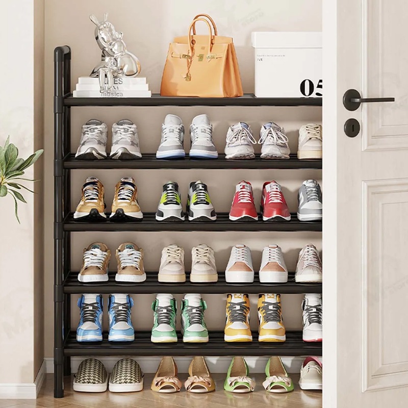 🔥พร้อมส่ง🔥ชั้นวางรองเท้า Shoe Rack ที่วางรองเท้า ประหยัดพื้นที่ มีให้เลือก 3/4/5 ชั้น 2 สี ช่วยจัดระเบียบได้ง่าย สําหรับใช้ในบ้าน
