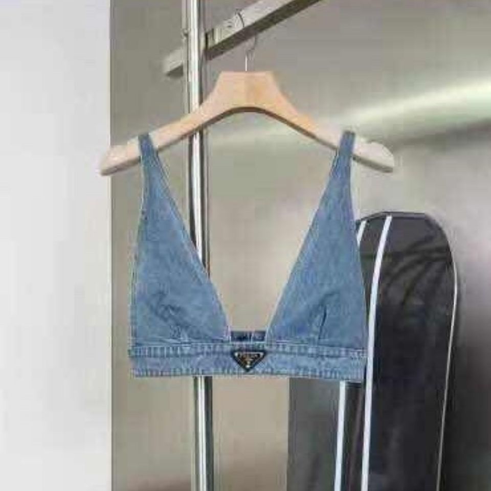 Prada Ladies Denim Ladies Vest