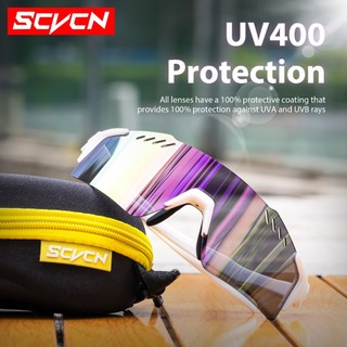 SCVCN Cycling Sunglasses UV400 Outdoor Bicycle Goggles for Men/Women MTB Road Bike
