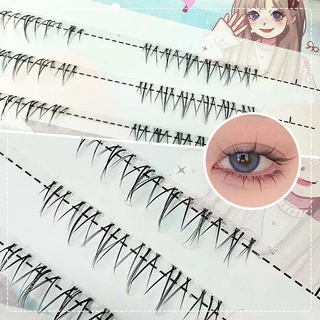 FEPO 10 แถวขนตาปลอมคลัสเตอร์เดี่ยว EyeLash ขนตาล่างธรรมชาติ 3 มม.-6 มม.