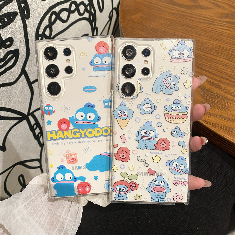 การ์ตูน น่ารัก HANGYODON ปลาการ์ตูน เคส Samsung Galaxy S24 Ultra S23FE S22 S23 Ultra S21FE S20 S22 S21 S23 S24 Plus + S21Ultra S20FE Note20 Ultra Note10 Plus Lite A55 A35 A25 A15 A05 S A54 A34 A24 A14 A53 A33 โปร่งใส ซิลิก้าเจล นุ่ม Case