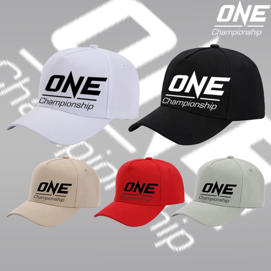 One Championship พิมพ์ลายโลโก้ ผ้าหนา Cotton 100% กันแดด กันลม หมวก Outdoor hat#02