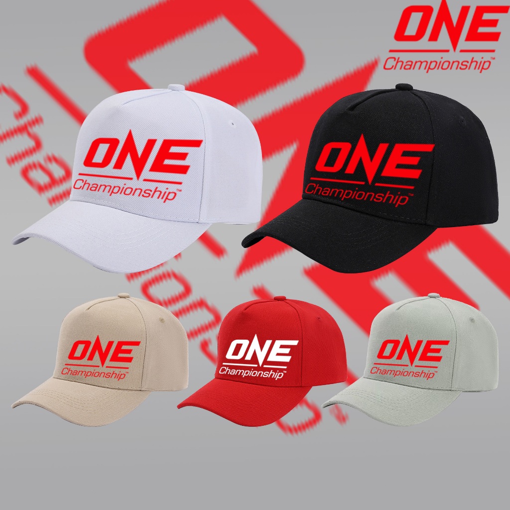 One Championship พิมพ์ลายโลโก้ ผ้าหนา Cotton 100% กันแดด กันลม หมวก Outdoor hat#04