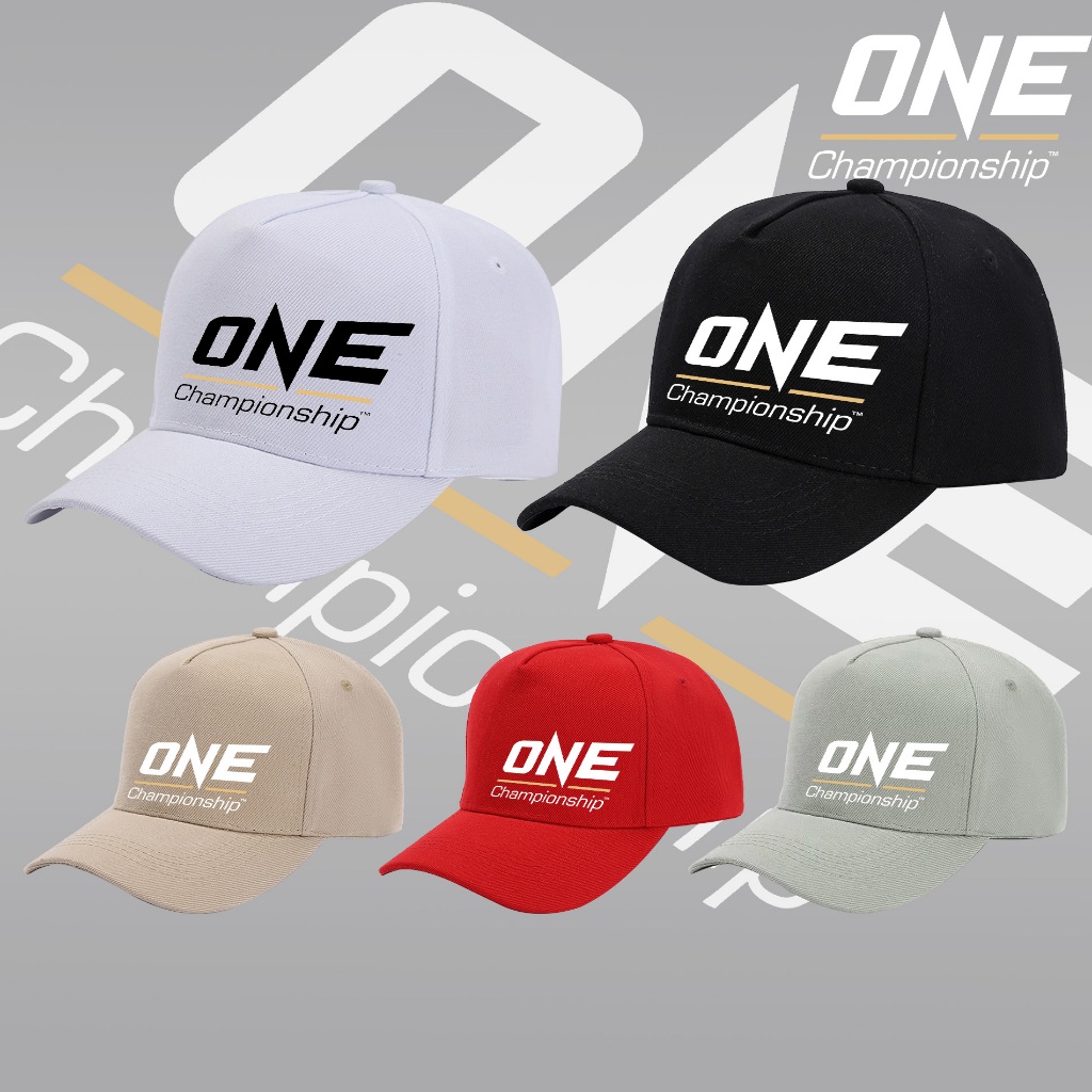 One Championship พิมพ์ลายโลโก้ ผ้าหนา Cotton 100% กันแดด กันลม หมวก Outdoor hat#03