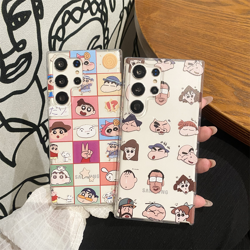 การ์ตูน น่ารัก กรอบรูป เครยอนชินจัง ตระกูล เคส Samsung Galaxy S24 Ultra S23FE S22 S23 Ultra S21FE S20 S22 S21 S23 S24 Plus + S21Ultra S20FE Note20 Ultra Note10 Plus Lite A55 A35 A25 A15 A05 S A54 A34 A24 A14 A53 A33 ใหม่ โปร่งใส ซิลิก้าเจล นุ่ม Case