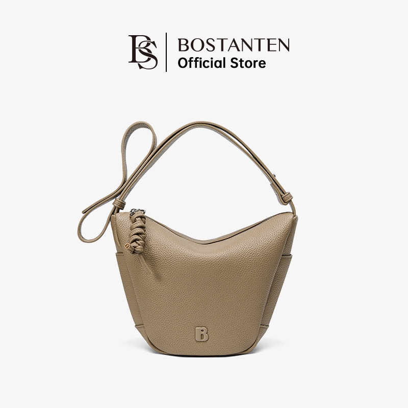 Bostanten กระเป๋าลิ้นจี่ผู้หญิงกระเป๋าสะพายไหล่ผู้หญิงส่วนบุคคล