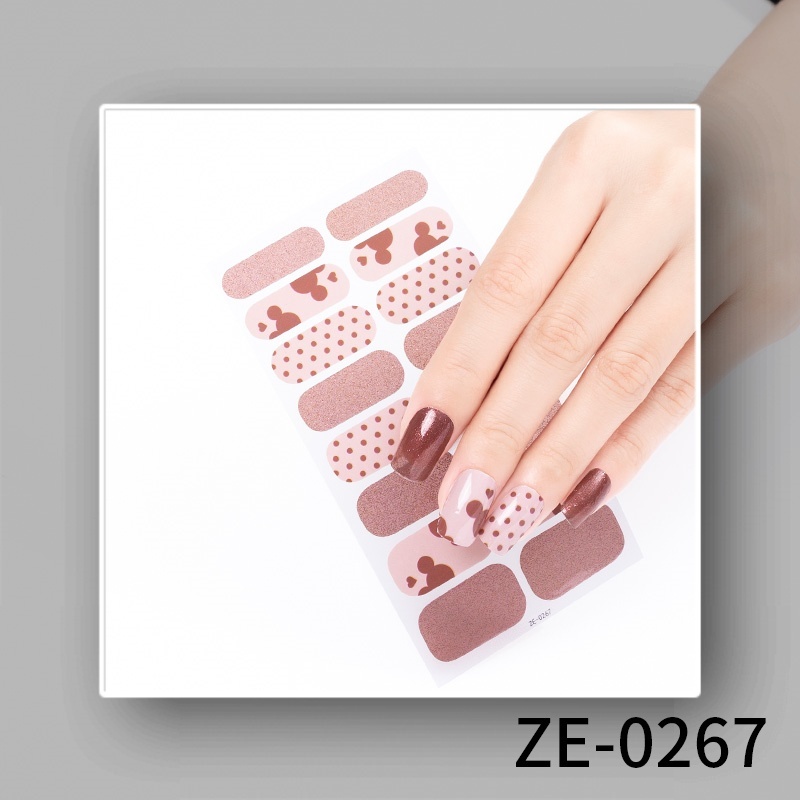 [ใหม่]ZE Series สติ๊กเกอร์ติดเล็บ สติ๊กเกอร์ติดเล็บระดับไฮเอนด์ กันน้ํา เพ้นท์เล็บติดทนนาน การ์ตูนเสือดาวพิมพ์ สติ๊กเกอร์ติดเล็บลายจุด กึ่งโปร่งใส Jelly สี DIY สติ๊กเกอร์ติดเล็บ