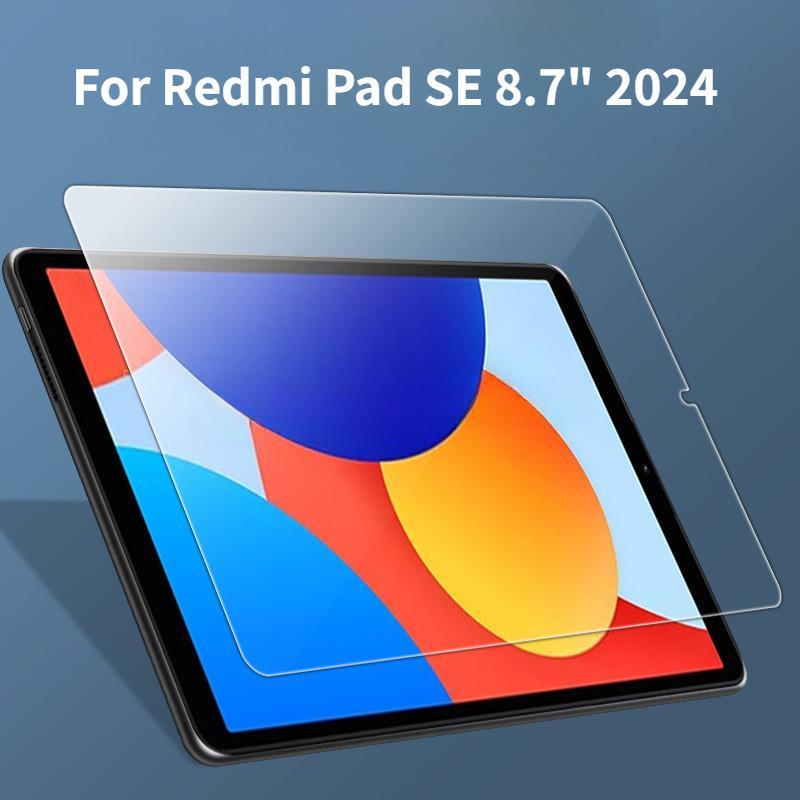 2pcs กาวกระจกนิรภัยสําหรับ Xiaomi Redmi pad se 8.7 ป้องกันหน้าจอด้านหน้า Redmi pad se 8.7 นิ้ว pad s
