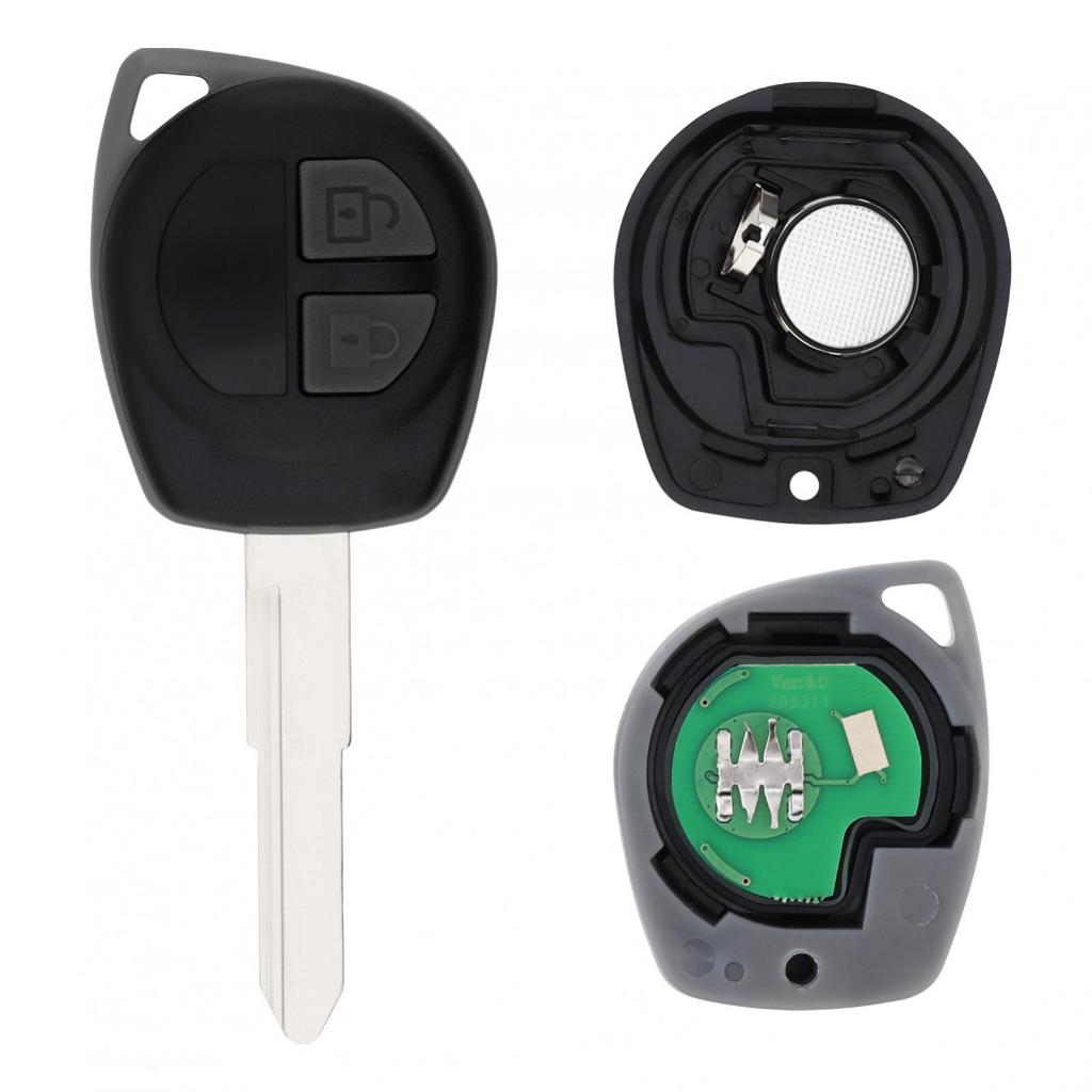 รีโมตกุญแจ 2 ปุ่ม 433MHz ไร้กุญแจ พร้อมชิป ID46 และใบมีด HU87 KBRTS004 สําหรับ SUZUKI SWIFT SX4 Alto IGNIS Splash 2007-2013